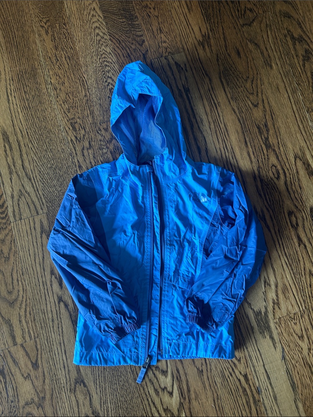 Girls Blue Hooded Windbreaker Jacket - size xxs